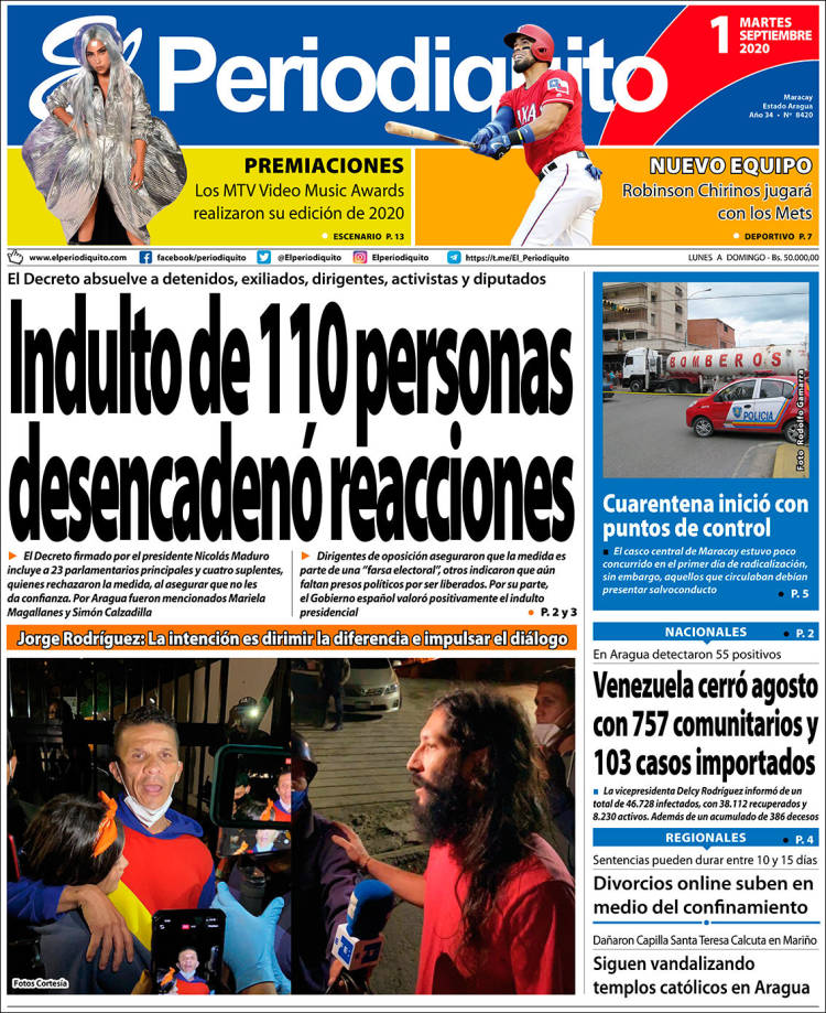 Portada de Periodiquito de Aragua (Venezuela)