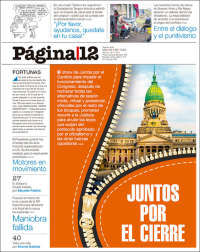 Portada de Página/12 (Argentina)