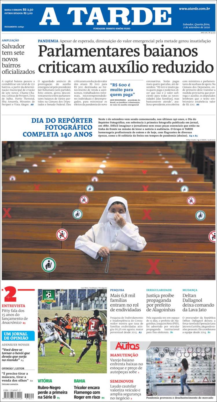 Portada de Diário A Tarde (Brasil)