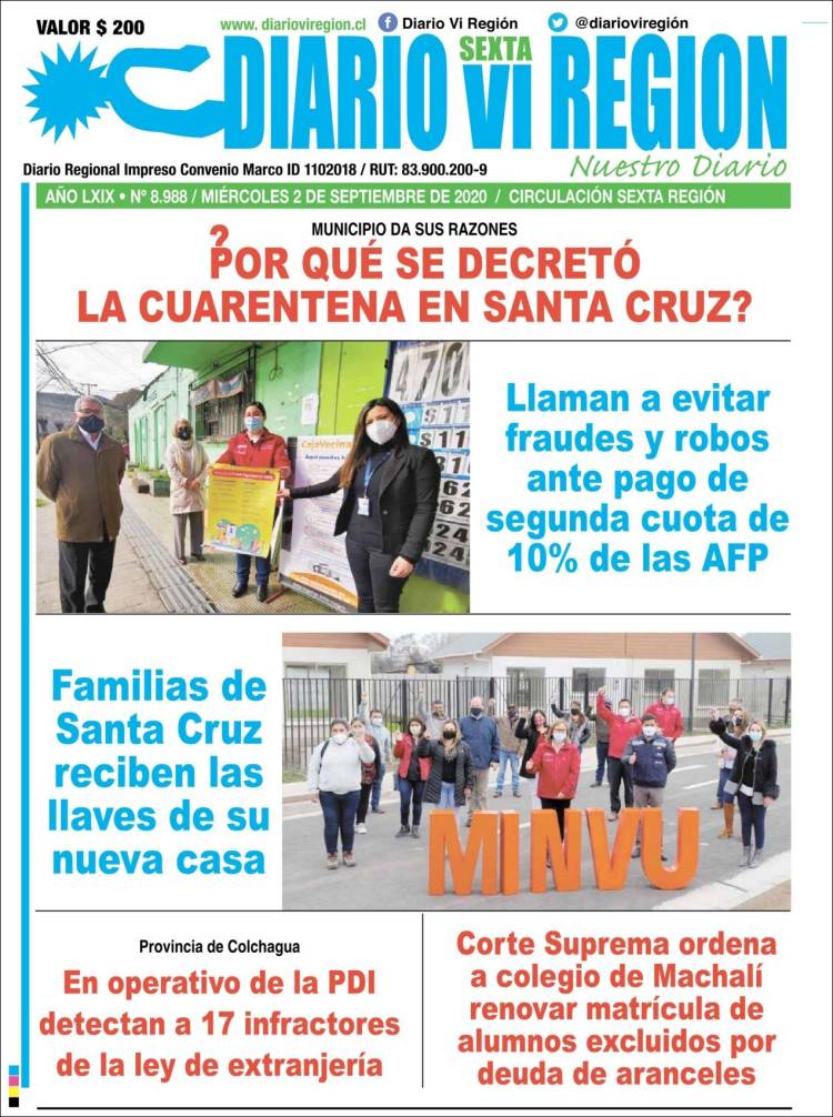 Portada de Diario VI Región (Chile)