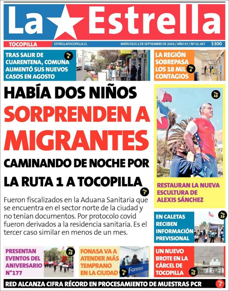 Portada de La Estrella de Tocopilla (Chile)