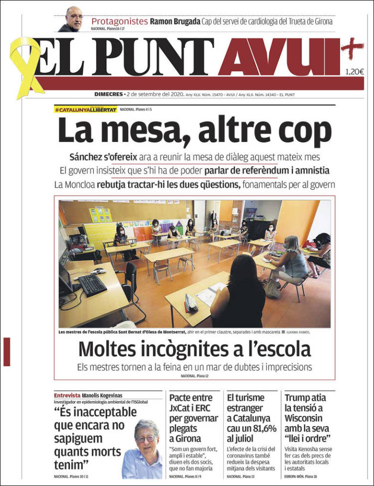 Portada de El Punt Avui (España)