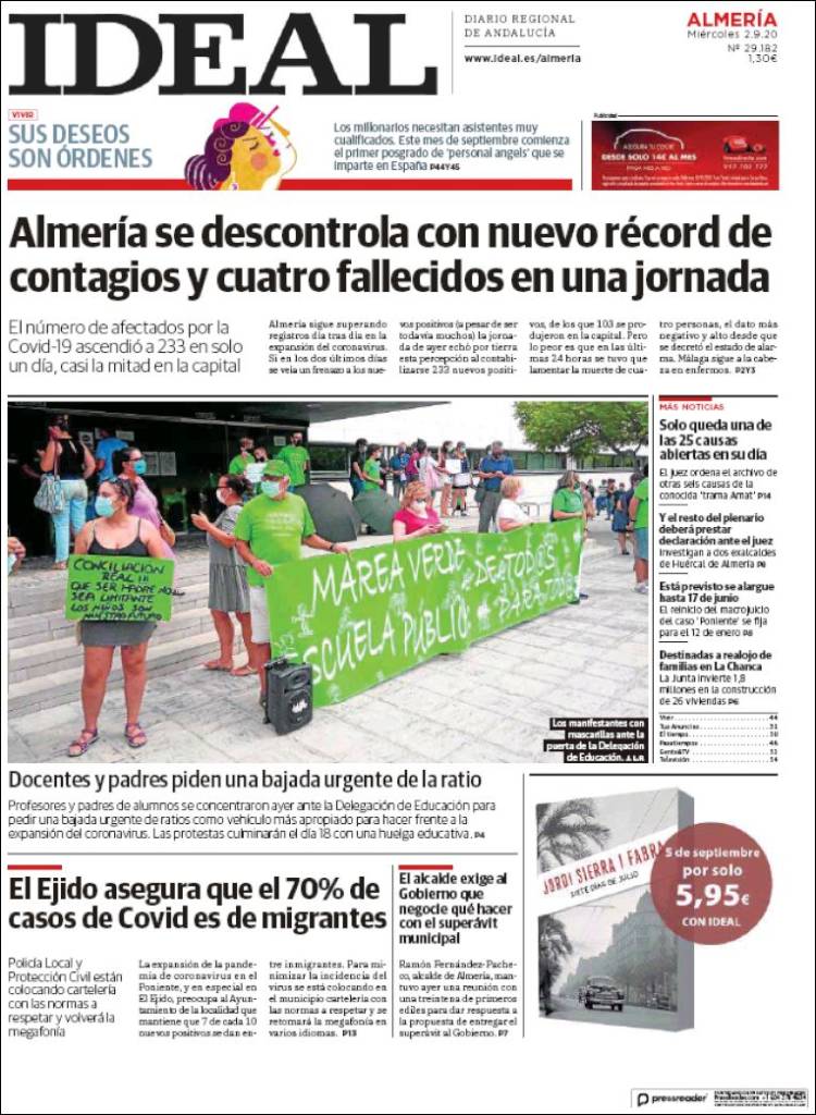 Portada de Ideal Almeria (Spain)