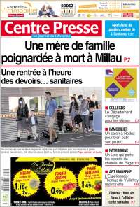 Portada de Centre Presse (Francia)