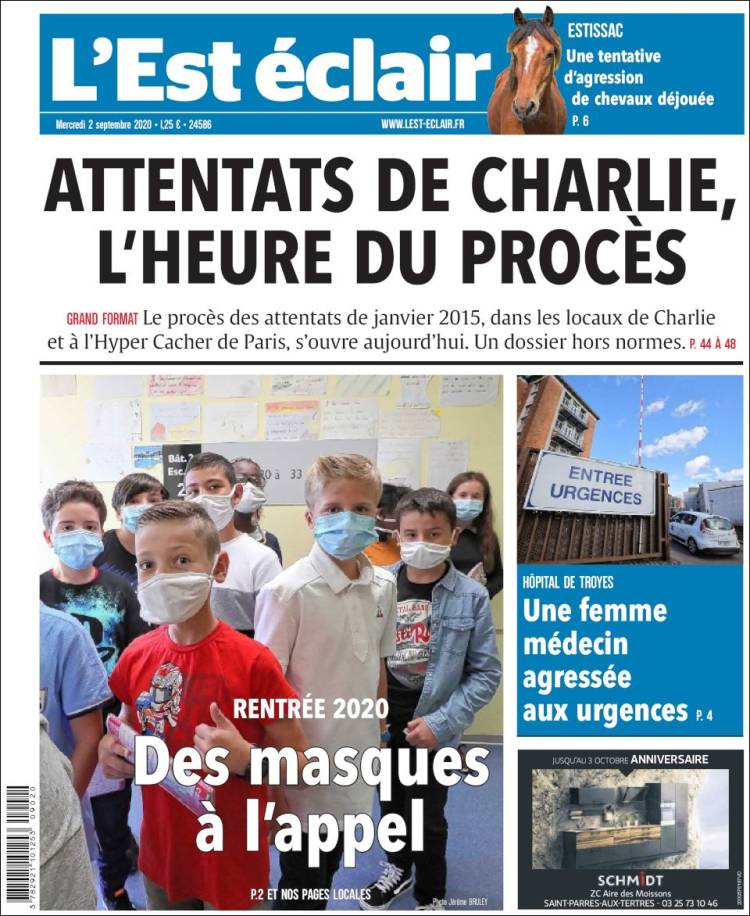 Portada de L'Est Eclair (Francia)