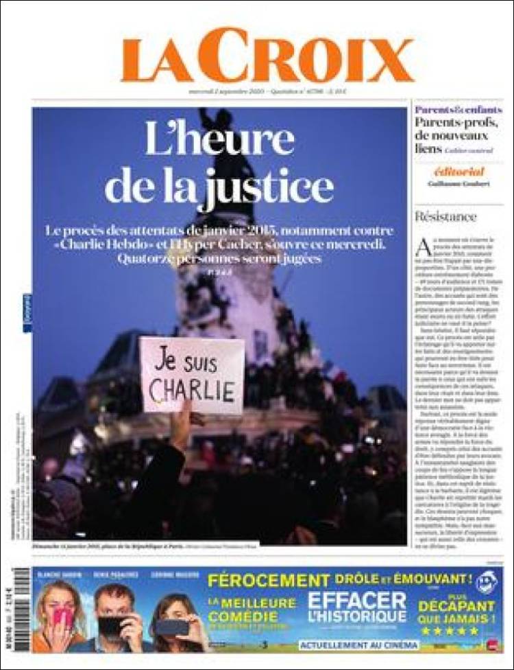 Portada de La Croix (Francia)