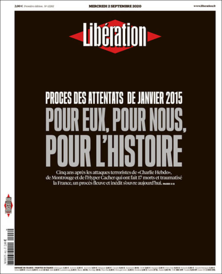 Portada de Libération (Francia)