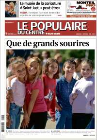 Portada de Le Populaire du Centre (Francia)