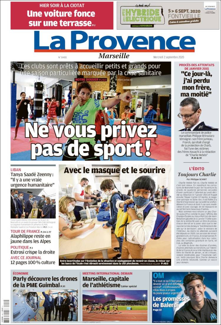 Portada de La Provence (Francia)