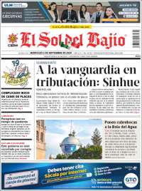 Portada de El Sol del Bajio (México)