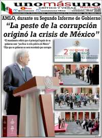 Portada de unomásuno (México)