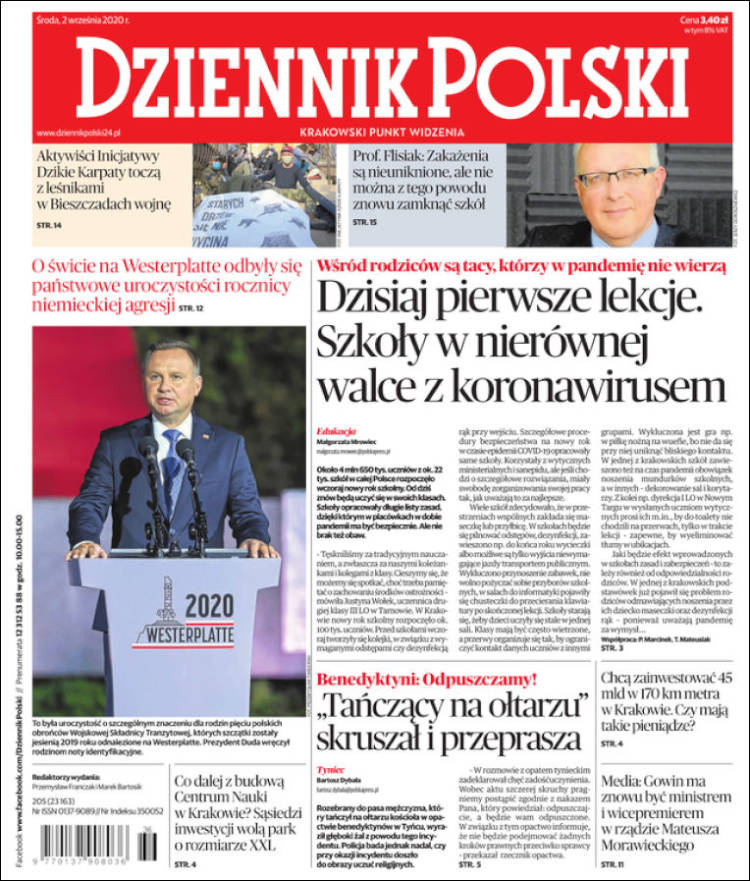 Portada de Dziennik (Polonia)