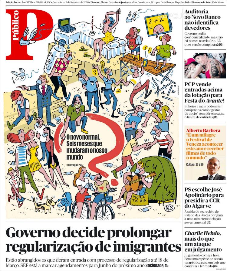 Portada de Público (Portugal)