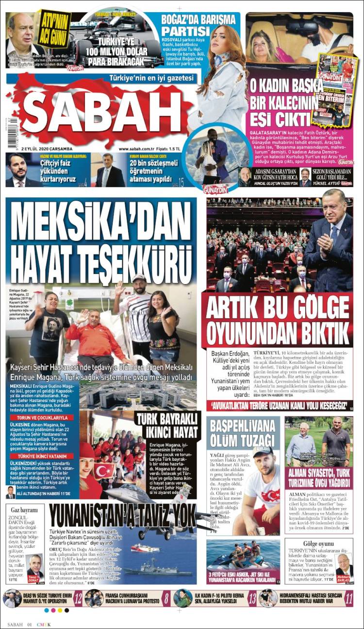 Portada de Sabah (Turqu&iacute;a)