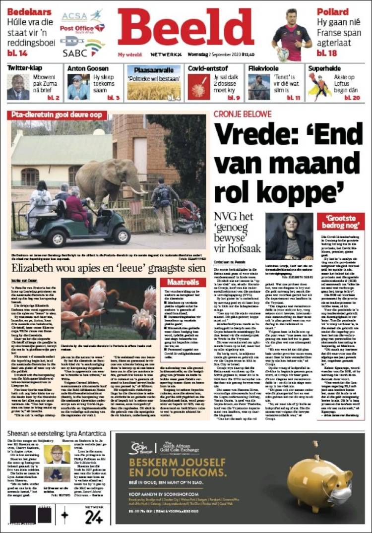 Portada de Beeld (Sud&aacute;frica)