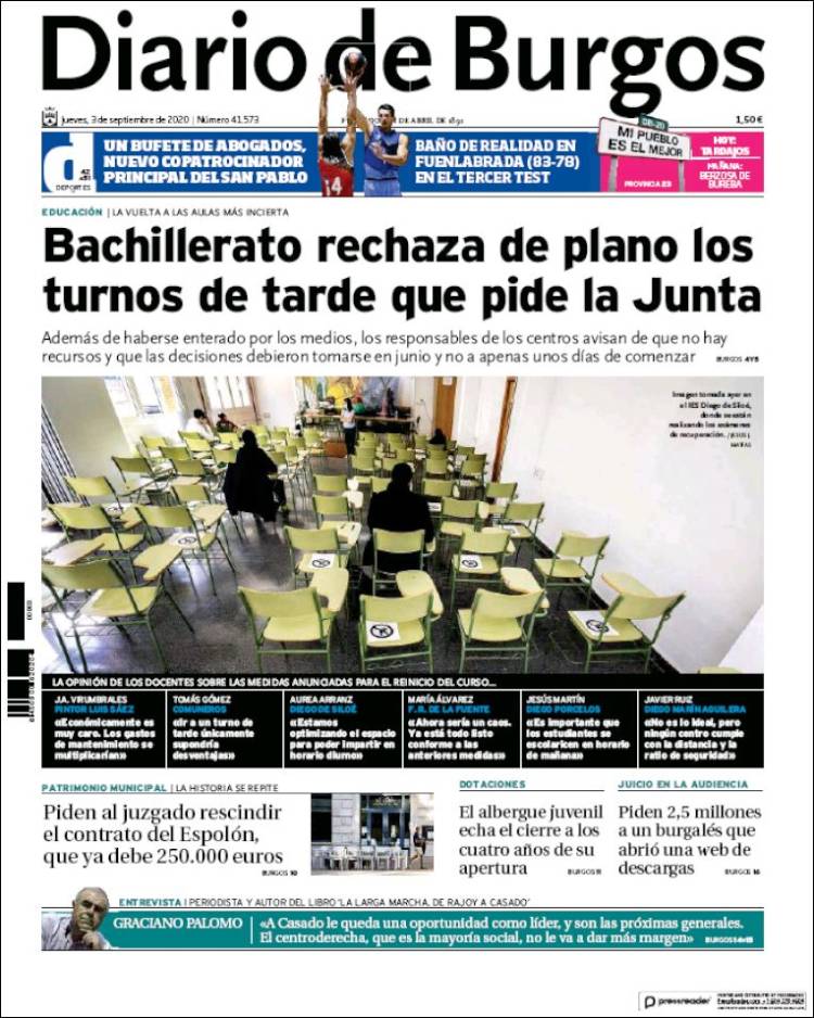 Portada de Diario de Burgos (Espa&ntilde;a)