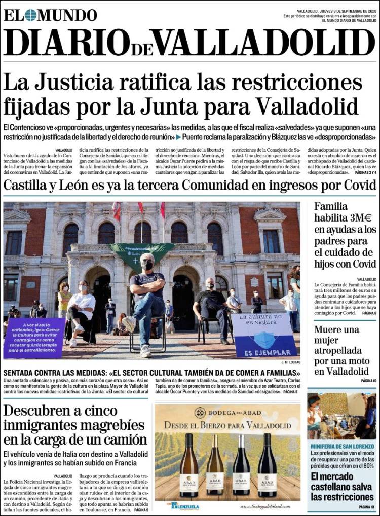 Portada de Diario de Valladolid (Espa&ntilde;a)