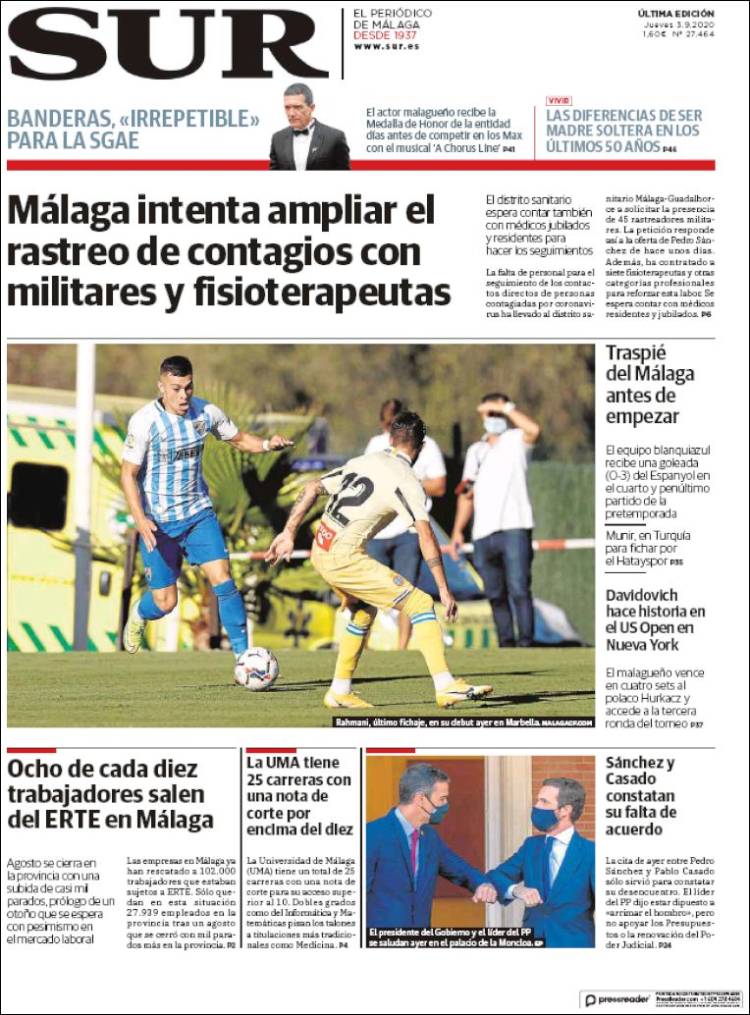Portada de Diario el Sur (Espa&ntilde;a)