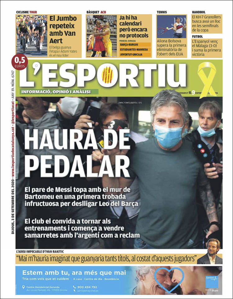 Portada de L'Esportiu (Espa&ntilde;a)
