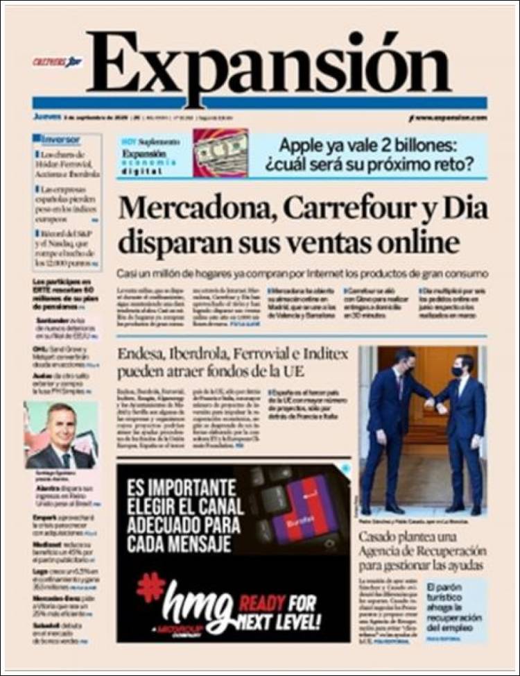 Portada de Expansión (Espa&ntilde;a)
