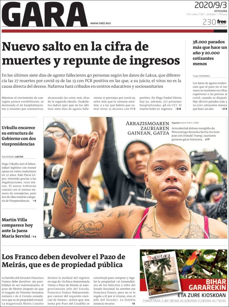 Portada de Gara (Espa&ntilde;a)