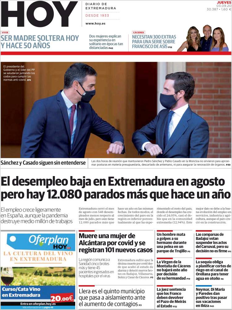 Portada de Hoy - Caceres (Espa&ntilde;a)