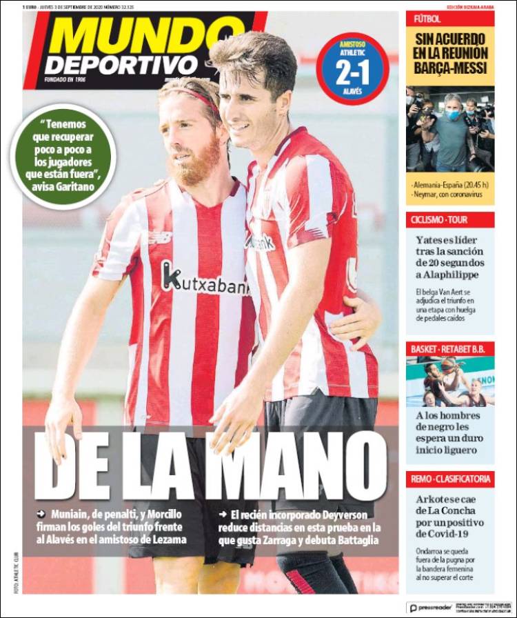 Portada de Mundo Deportivo Bizkaia (Espa&ntilde;a)