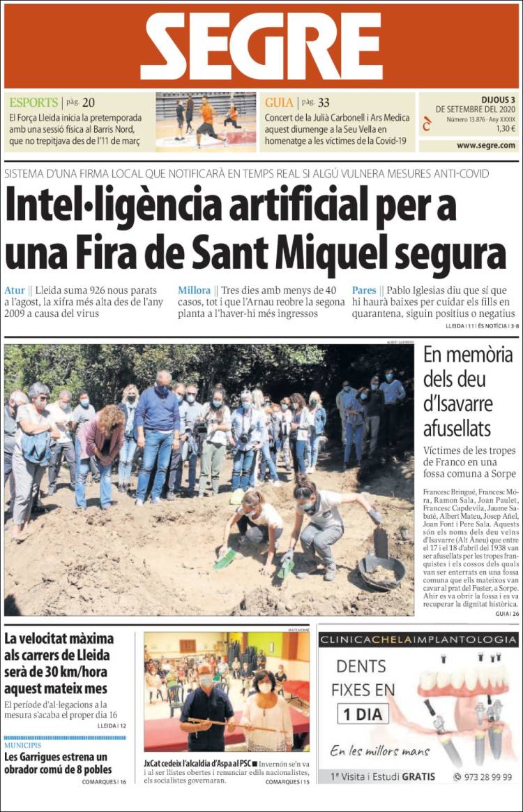 Portada de Segre (Espa&ntilde;a)