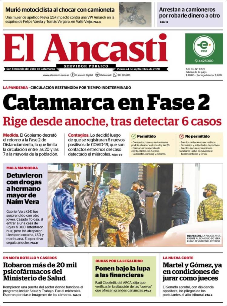 Portada de El Ancasti (Argentina)