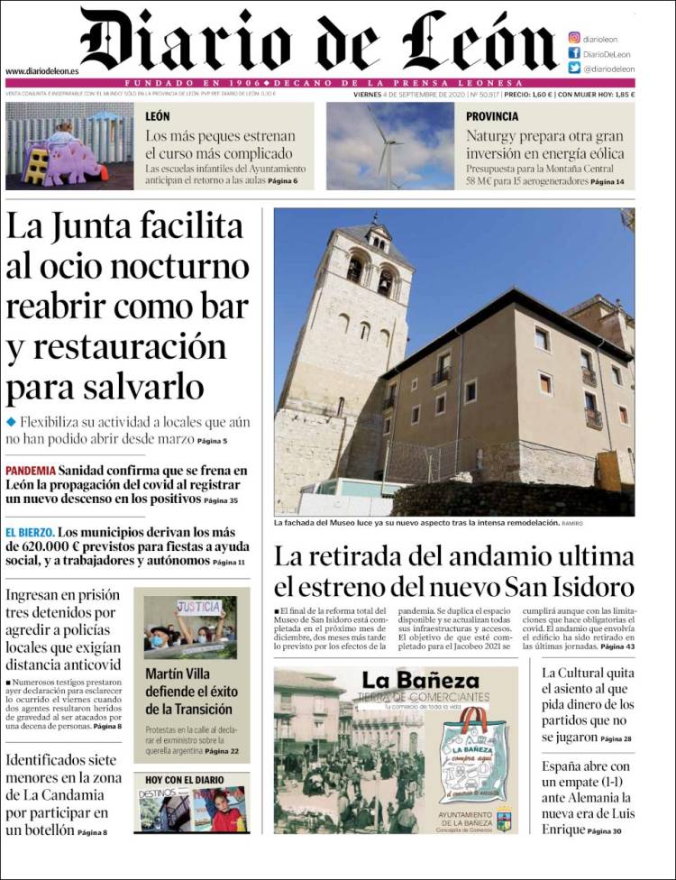 Portada de Diario de León (Espa&ntilde;a)