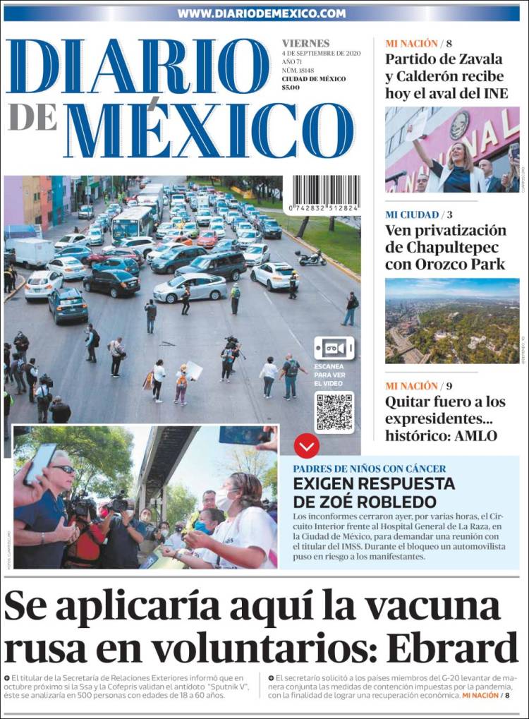 Portada de Diario de México (M&eacute;xico)
