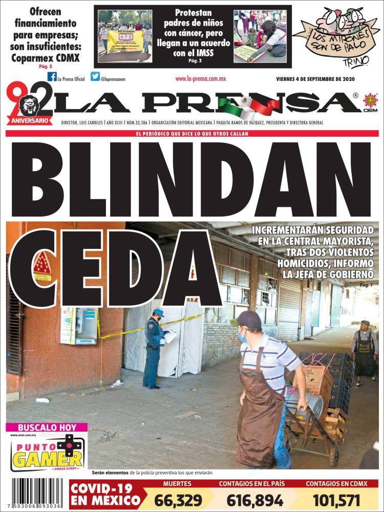 Portada de La Prensa (M&eacute;xico)