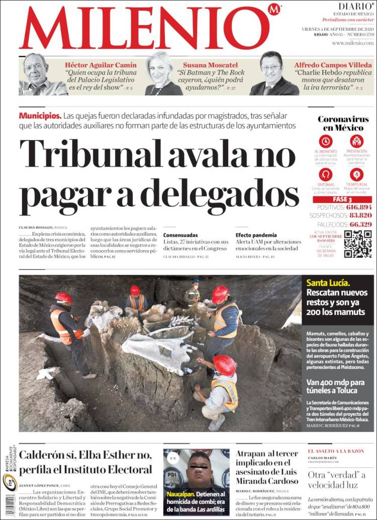 Portada de Milenio - Estado de México (M&eacute;xico)