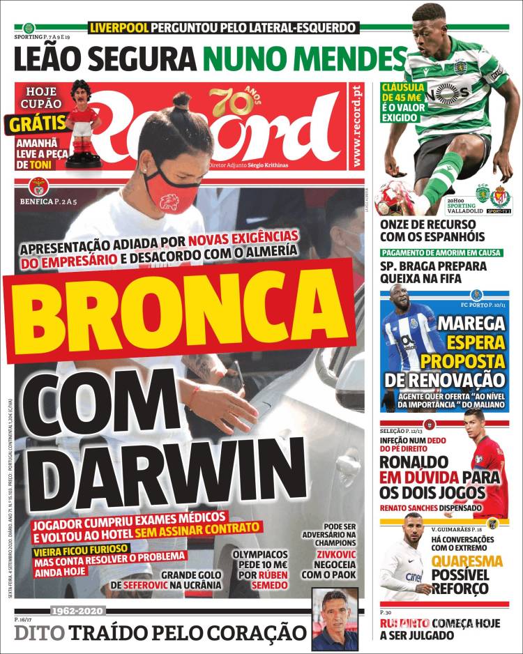 Portada de Record (Portugal)