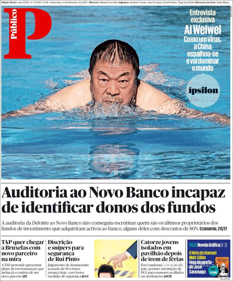 Portada de Público (Portugal)