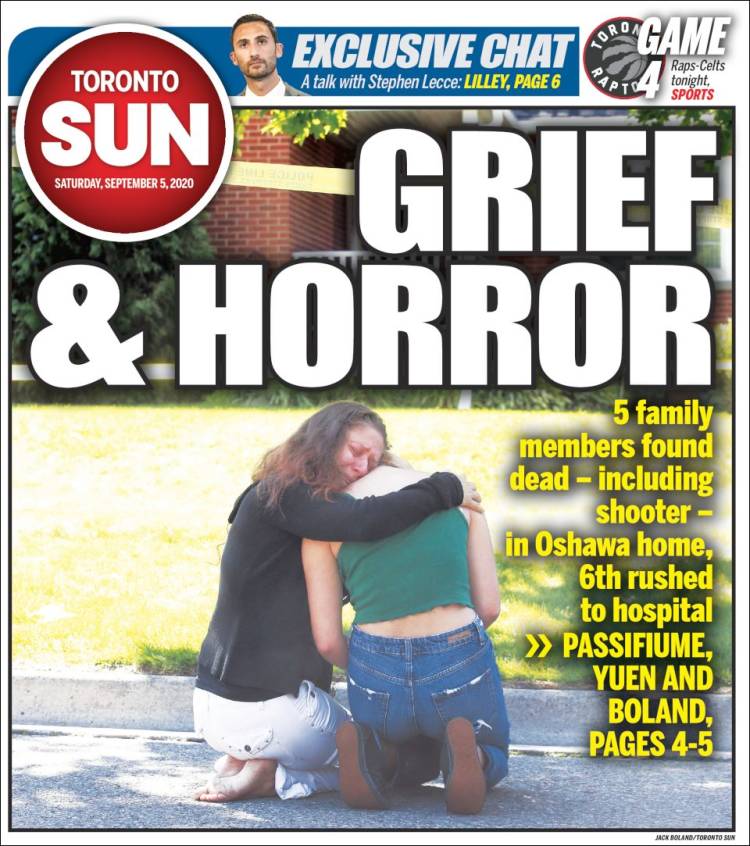 Portada de The Toronto Sun (Canadá)