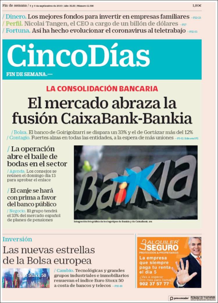 Portada de Cinco Días (Espa&ntilde;a)