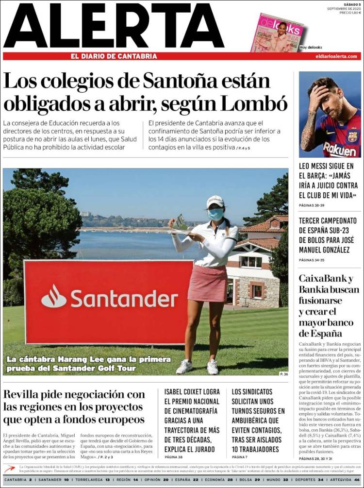 Portada de Alerta - El Diario de Cantabria (Spain)