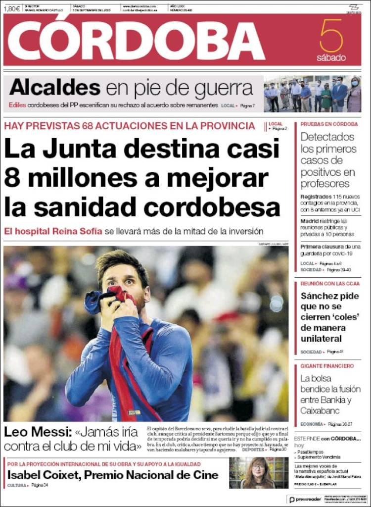 Portada de Diario de Córdoba (Spain)