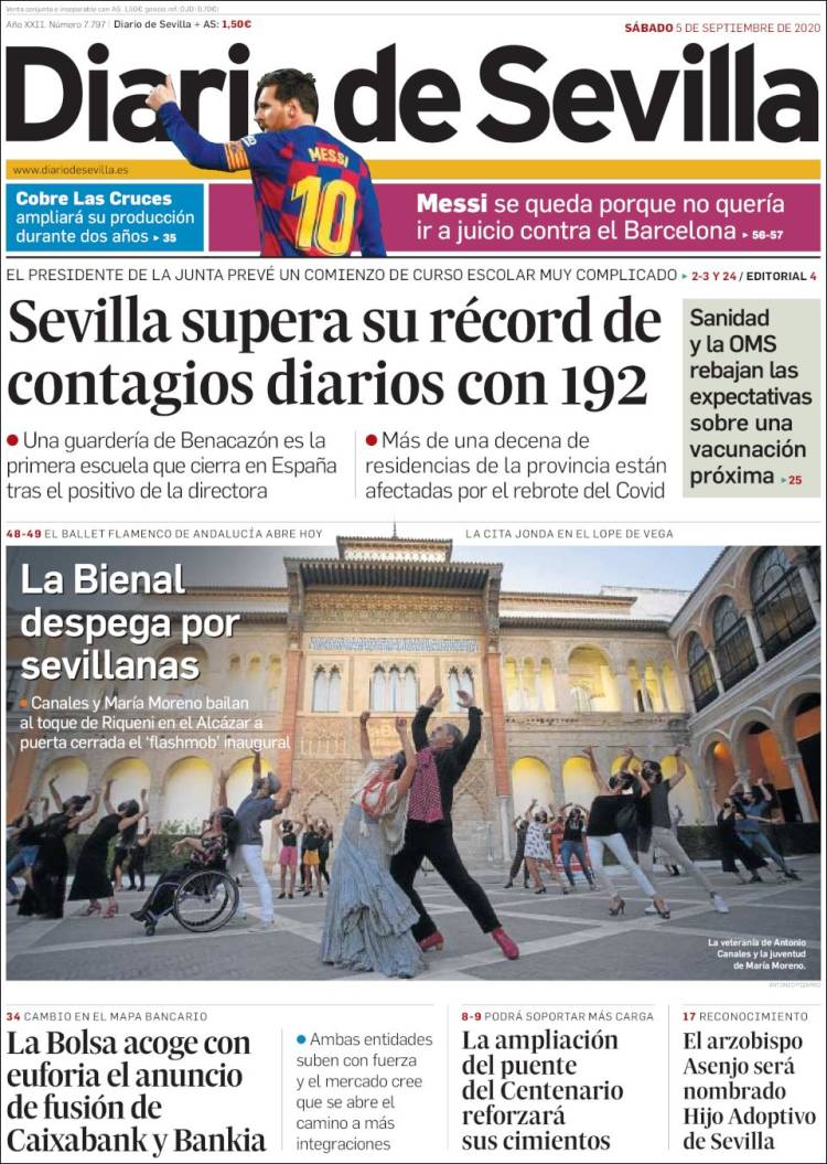 Portada de Diario de Sevilla (Spain)