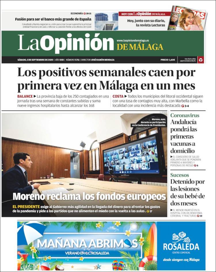 Portada de La Opinión de Málaga (Spain)