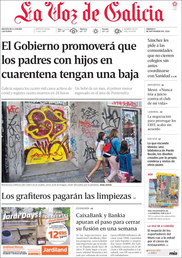 Portada de La Voz de Galicia (Spain)