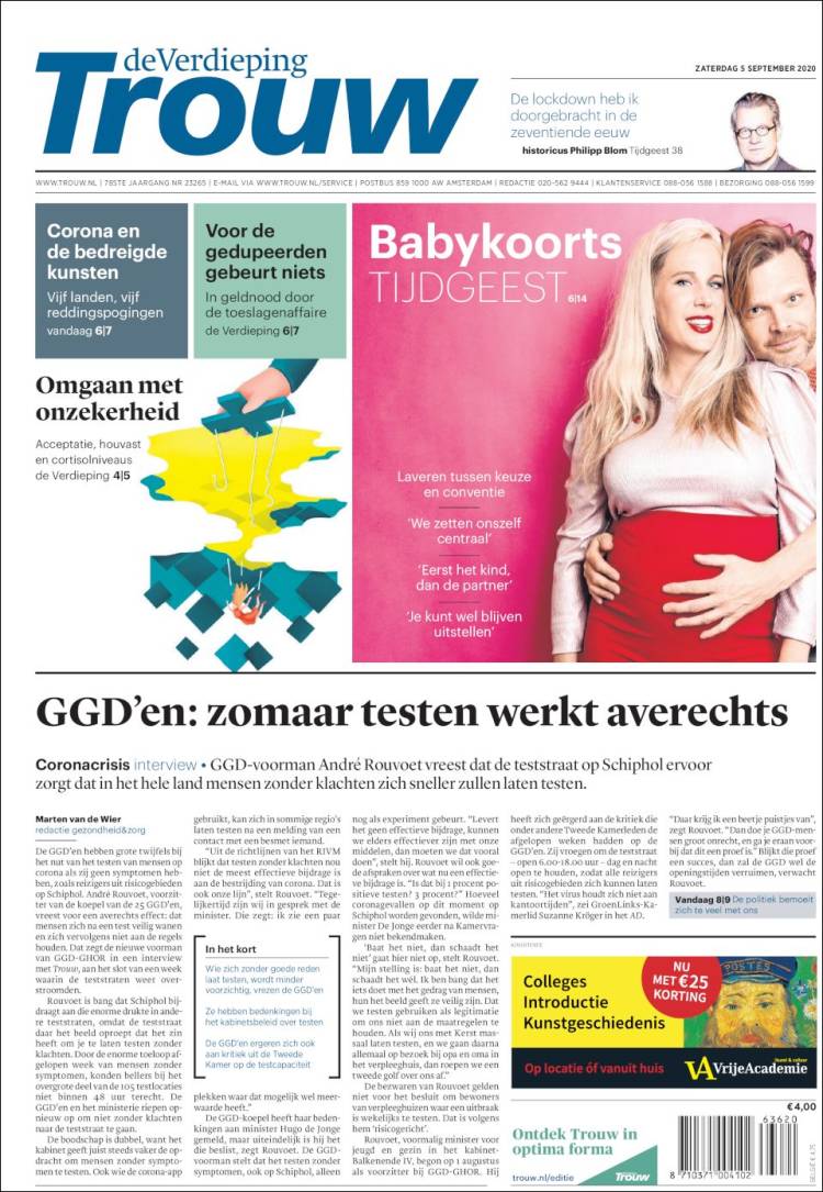 Portada de Trouw (Pa&iacute;ses Bajos)