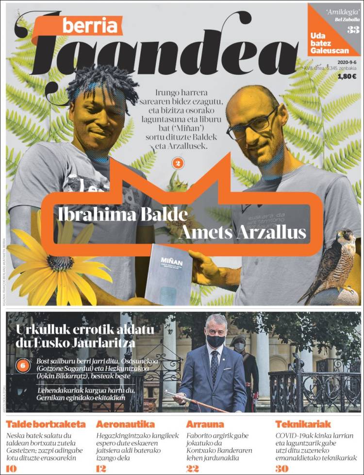 Portada de Berria (Espa&ntilde;a)