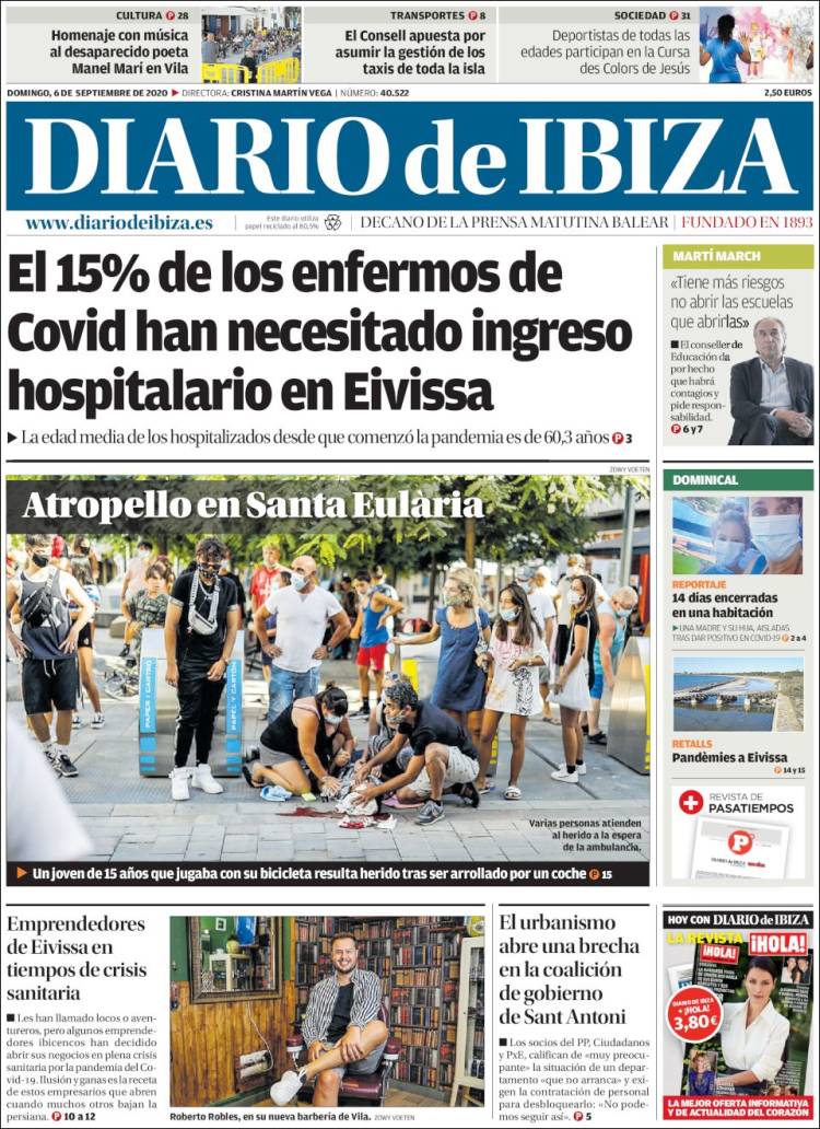 Portada de Diario de Ibiza (Espa&ntilde;a)