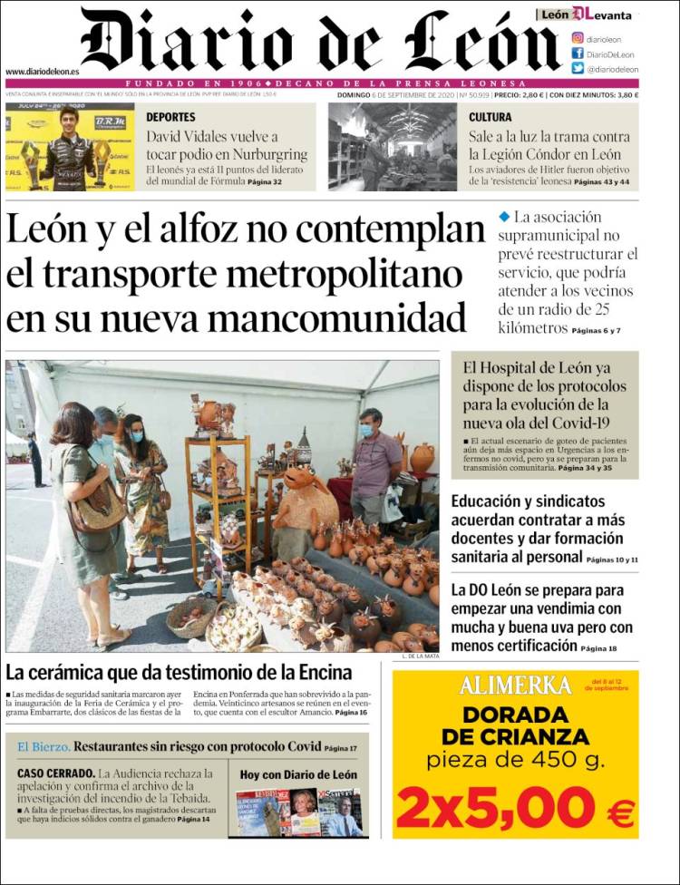 Portada de Diario de León (Espa&ntilde;a)
