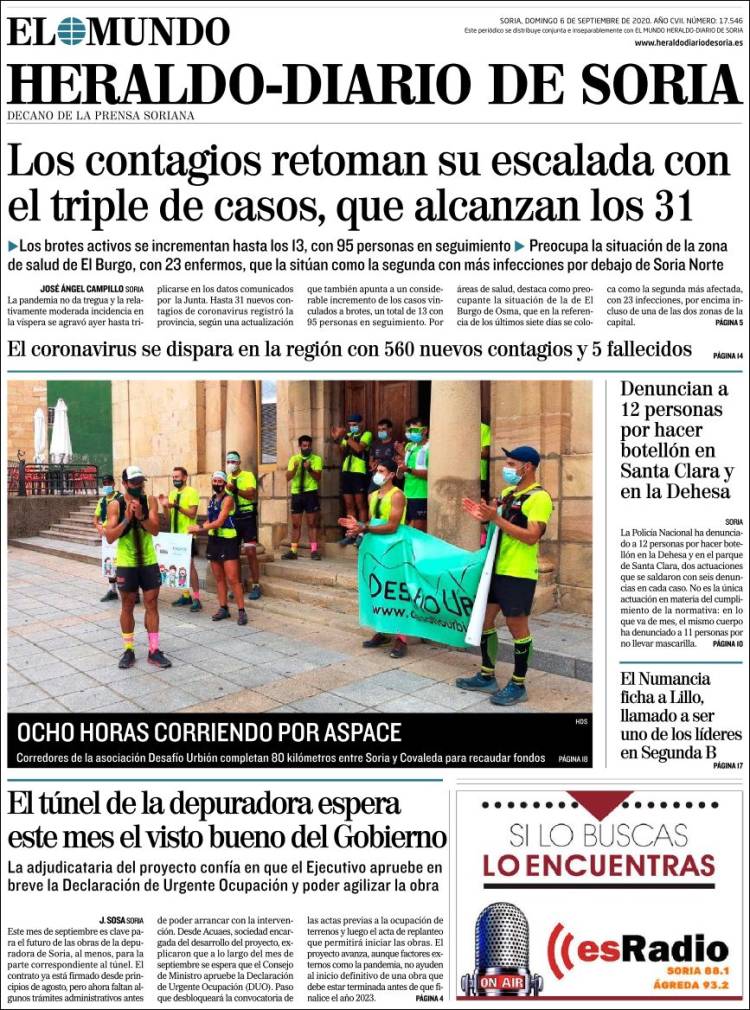 Portada de Diario de Soria (Espa&ntilde;a)