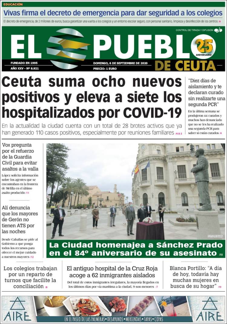 Portada de El Pueblo de Ceuta (Espa&ntilde;a)