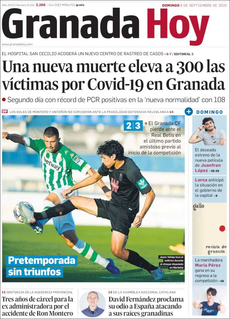 Portada de Granada Hoy (Espa&ntilde;a)