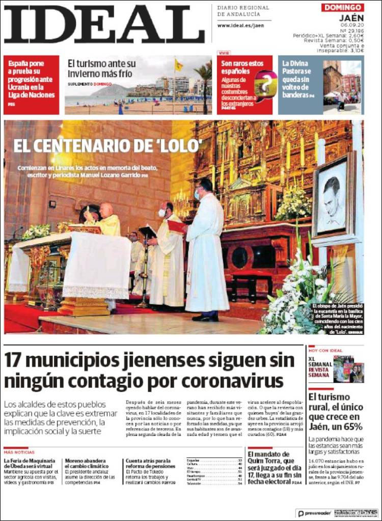 Portada de El Ideal de Jaén (Espa&ntilde;a)